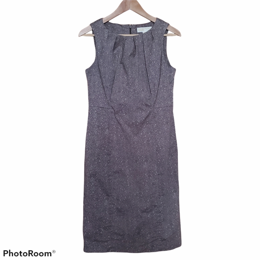 Michael Kors Snakeskin Print Sheath Dress Gray Grey Size 8 Medium